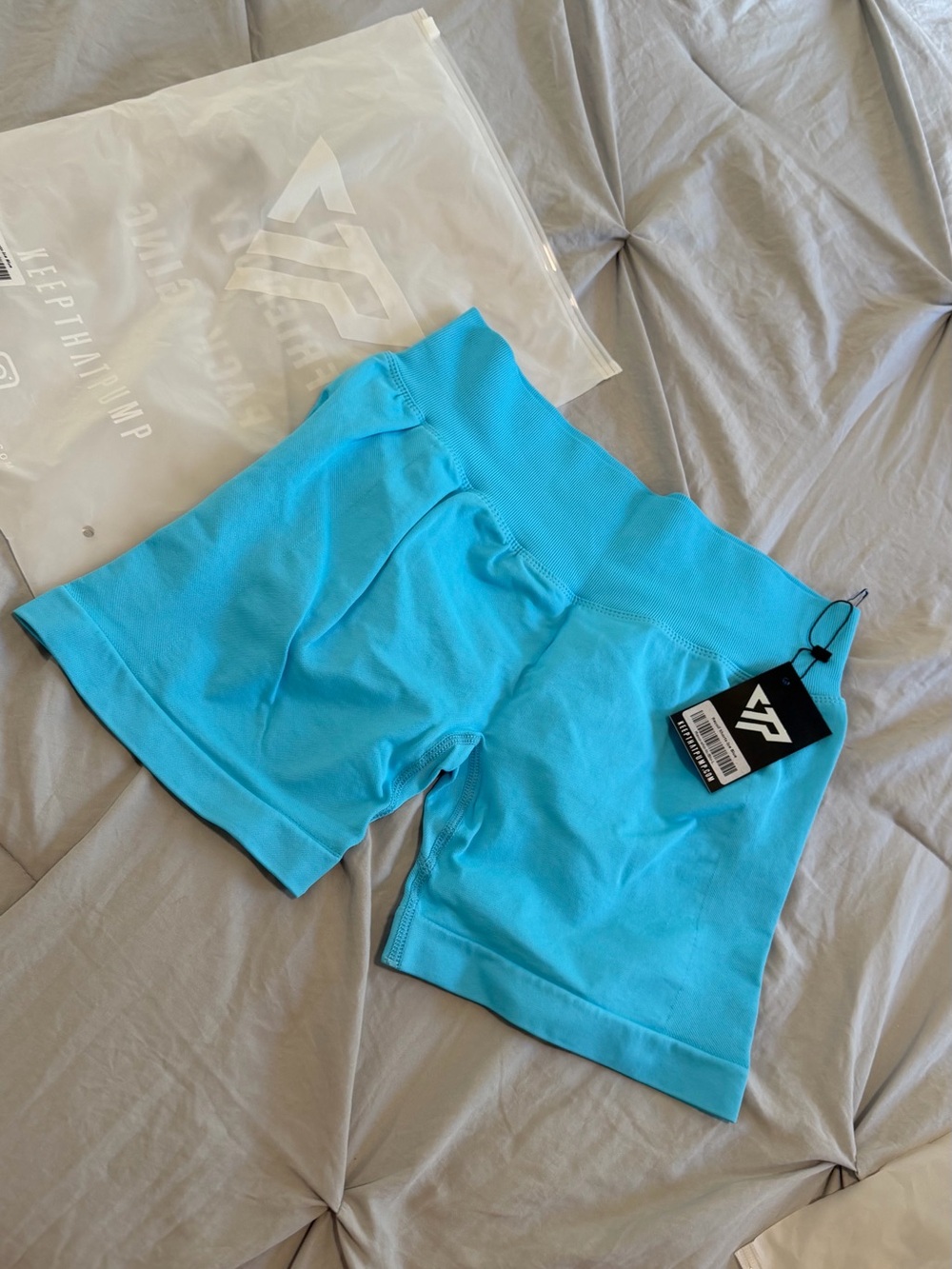 Keep That Pump blue shorts